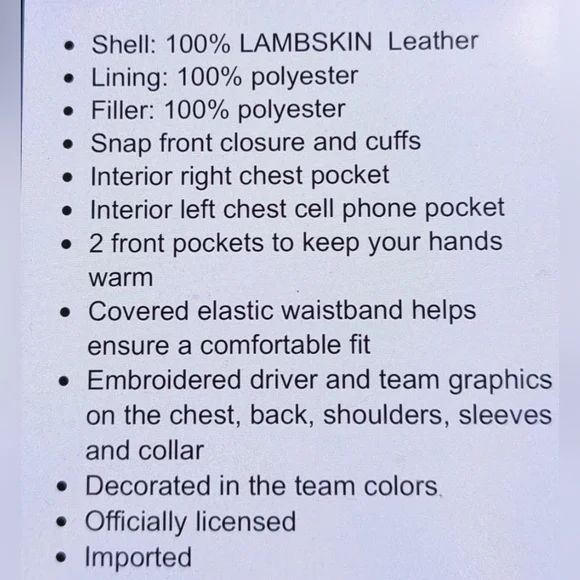 Jeff hamilton full Italian lambskinLamborghini Diablo jacket